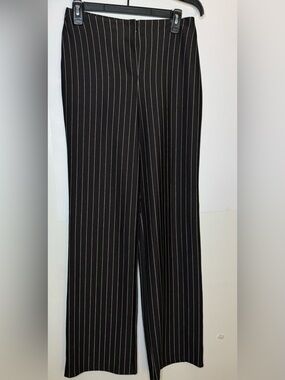 Black Pinstripe Wide Legged Dress Pants